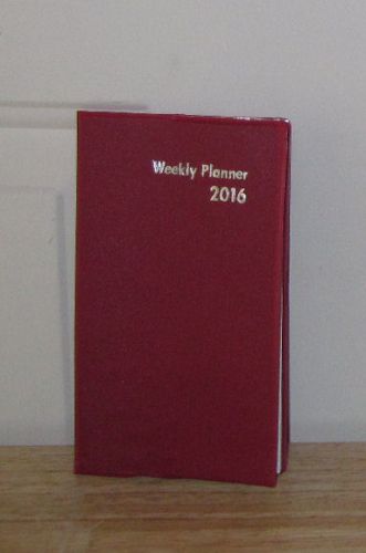 2016 Weekly Planner, Address Book in Red