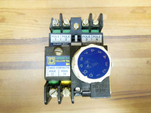 Square D timing relay class 8501 Type LO-40