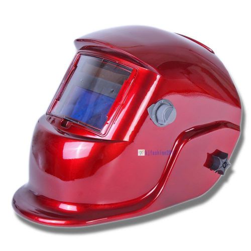 Auto Darkening Solar welders Welding Helmet Mask with Grinding Function red #9