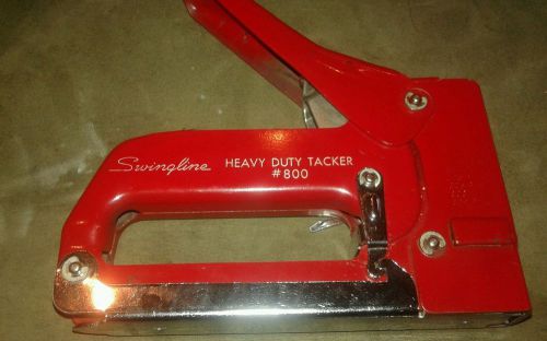 SWINGLINE HEAVY DUTY TACKER #800 RED, USES 1/4&#034;, 5/16&#034;,3/8&#034;,1/2&#034; &amp; 9/16&#034; STAPLES