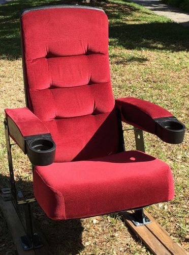 Lot of 10 THEATER SEATING Movie chairs cinema used auditorium seats Red Velvet