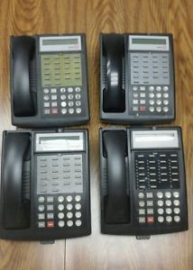 Lot of 4 Avaya Partner 18D Displays black USED