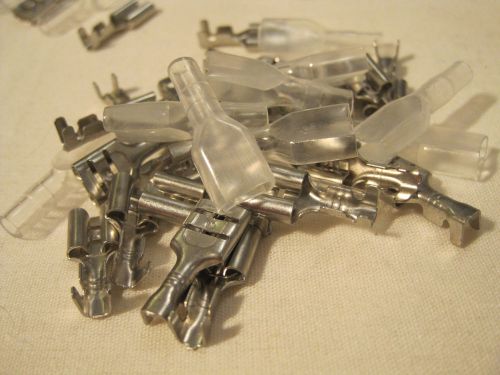 U.S. Free Shipping - Female Spade Crimp Terminal 6.3mm Connector with Case-20pcs