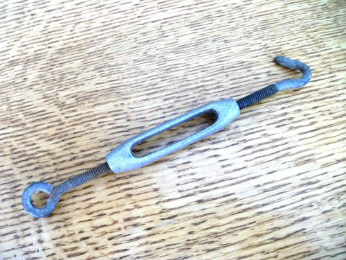 Vintage 1- adjustable metal hook &amp; eye turnbuckle rigging hook &amp; boom 3/8th&#034;  #2 for sale