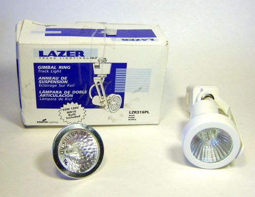 Lazer LZR316PL White 50W MR16 120V Halogen Gimbal Track Light NIB