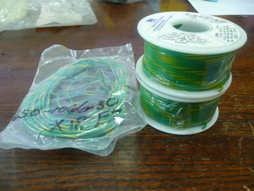 Alpha  UL1007  3050-28  24awg  Green/Yellow stranded tinned copper  Approx 230ft