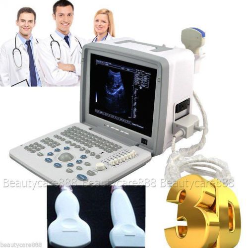 Big12.1 inch ultrasound scanner digital machine+convex &amp;linear 2 probes+3d fda for sale