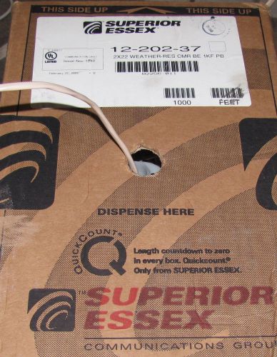 996ft Superior Essex 2x22 CMR/CMX Outdoor Cat 3 Station Wire Cable