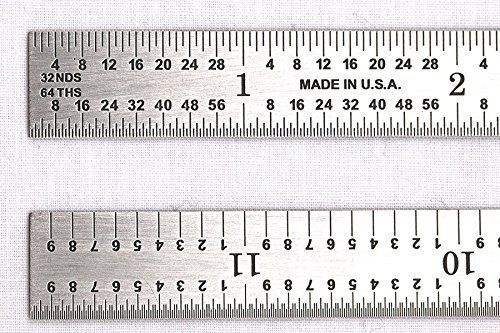 PEC Tools USA 12&#034; Flexible Stainless 5R Machinist Engineer Ruler / Rule 1/64,