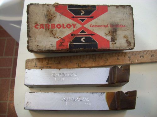 2 carbaloy nos 8&#034; cemented carbides cutting tools fl-20  44a  metal lathe boxed for sale