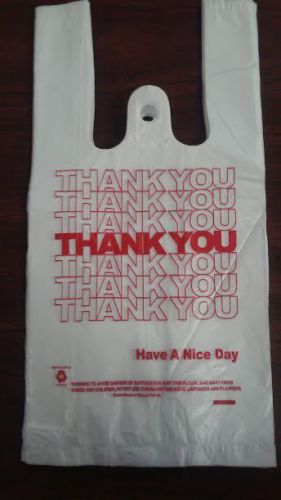 New 200 ct plastic shopping bags t-shirt type, grocery white small size bags. for sale