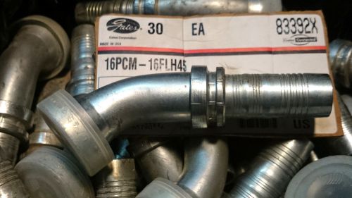 (QTY 30) GATES 16PCM-16FLH45, 83392 Code 62 Flange Hydraulic Hose Fitting 1&#034;