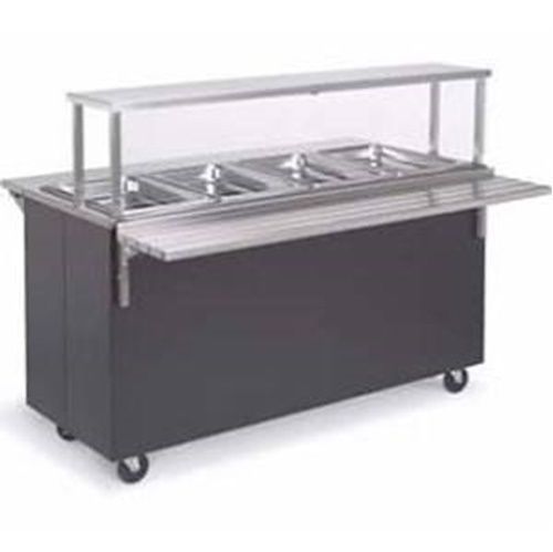Vollrath 397122 4 Well Hot Food Cafeteria Station with Closed Storage Black