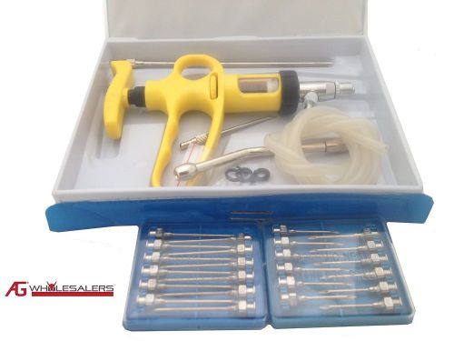 5ml CONTINUOUS NEEDLE VACCINATOR INJECTION GUN C/W 48 NEEDLES CATTLE SHEEP GOATS