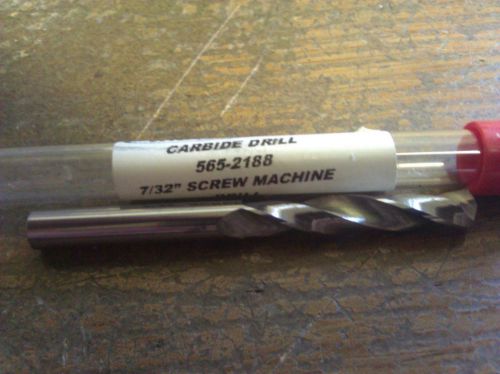 7/32&#034; carbide screw machine length drill 135d split pt for sale