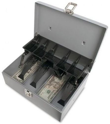 Sparco 5 compartment tray cash box with key lock &amp; automatic coin lift for sale