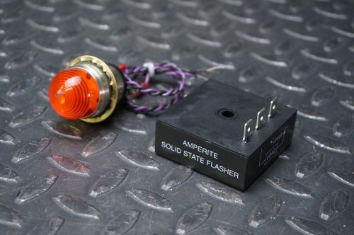 Red LED Panelmount Indicator Dialight 556 &amp; Amperlite DFS Flasher 12v