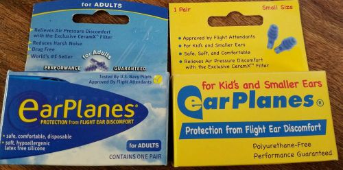 Airplane Travel Ear Plugs (Adult &amp; Child 1 ea) Protect Air Discomfort  FREE SHIP