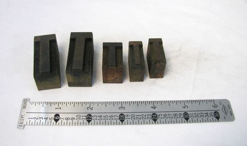 Lot of 5 Antique Letterpress wood type Letter &#034;T&#034; printing blocks