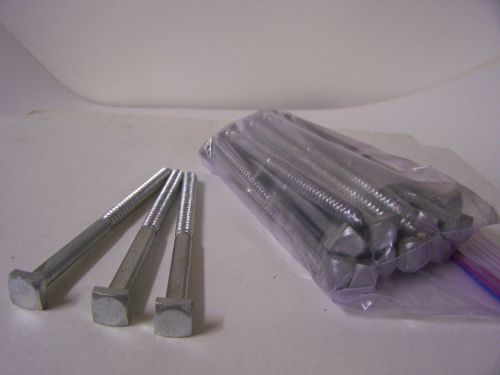 5/16&#034; x 6&#034; square head lag bolts gimlet point zinc chromate qty. 25 for sale