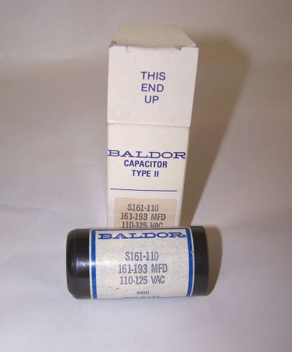 NEW BALDOR S161-110 CAPACITOR 161-193 MFD 110 VAC NIB