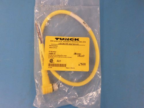 TURCK WKC 4.4T-0.5 CABLE, 4 POLE, RIGHT ANGLE FEMALE - PIGTAIL LEADS