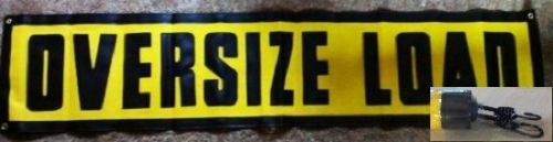 Heavy duty 15&#034;x72&#034; oversize load sign with bungee cords ~ truck ~ safety for sale