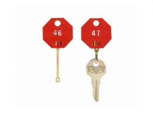 MMF Self-Locking Red Octagonal Key Tags 12 Packs / 239 Key Tags 5312726CB07