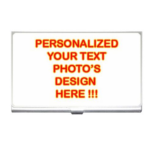 Personalized Custom Logo Design Photo Text Business Card Holder free Shipping