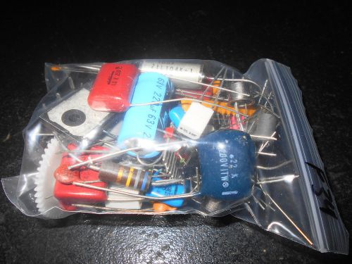 Lot of Mixed Electronic Component Parts Plug IC Capacitor Resistor Grab Bag F34