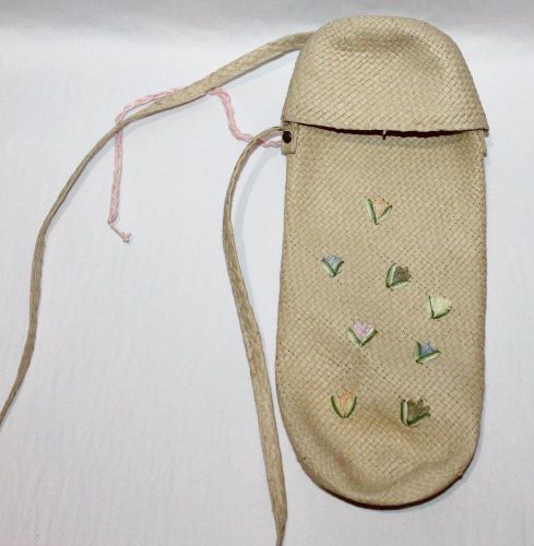 Vintage Style Woven Embroidered Pencil Case