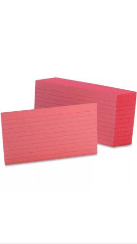 Oxford 7321CHE Index Card, Ruled, 3&#034;x5&#034;, 100/PK, Cherry