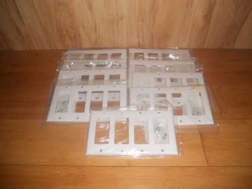 COOPER - LOT of 9 - NEW - REF #SP264 - DECORA -4 - GANG - WHITE - WALL PLATE