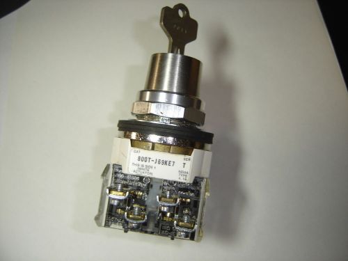 Allen bradley 800t-j69ke7 cylinder lock selector switch 3 pos spng ret fm right for sale