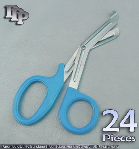 24 Paramedic Utility Bandage Shear Scissor 7.25&#034; Sky Handle Surgical Instruments