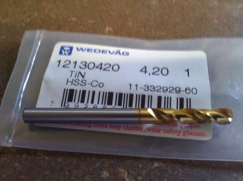 .1654&#034; 4.2mm hsco tin stub drill for sale