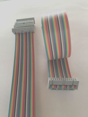2.54mm Pitch 26 Pin 26 Way F/F Rainbow IDC Flat Ribbon Cable Connector 1.1ft