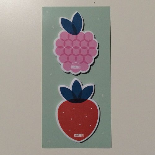 Kikki K &#039;EFY Cute&#039; Fruit Sticky Adhesive Notes Raspberry Strawberry Planner