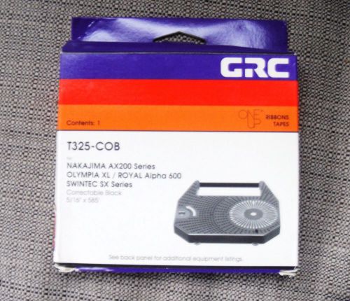 GRC Typewriter Ribbon T325-COB for Nakajima AX200, Olympia XL &amp; Other Brands too