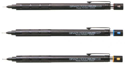 Pentel PG1003, PG1007 and PG1009 GRAPH 1000 Mechanical Pencil (1pc Each)