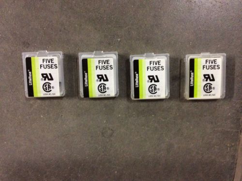 Littlefuse Five Fuses 125V AC/DC MICRO 1/20A Lot Of 4