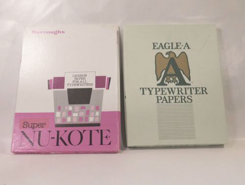 Typewriter paper EAGLE-A and Super NU-KOTE Carbon Paper