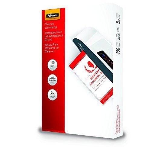 Fellowes Laminating Pouches, Thermal, Legal Size, 5 Mil, 100 Pack 52045