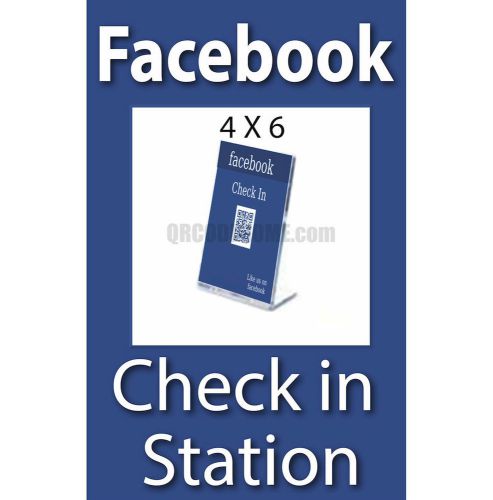 4&#034; x 6&#034; Facebook Check-in Sign