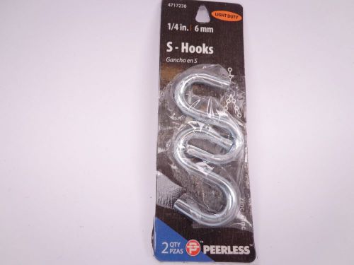 Peerless 1/4&#034; Thick Solid 1 1/4  X 2&#034; S-Hooks, 2-Pack  A000986V