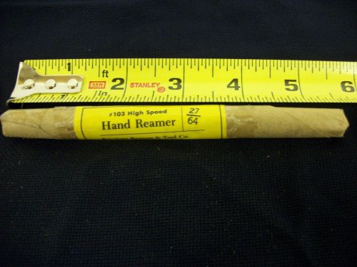 Hand reamer 27/64 straight flute keystone reamer &amp; tool co. millersburg pa new for sale