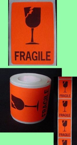 FRAGILE - Glass Warning Lables - 500ct Roll