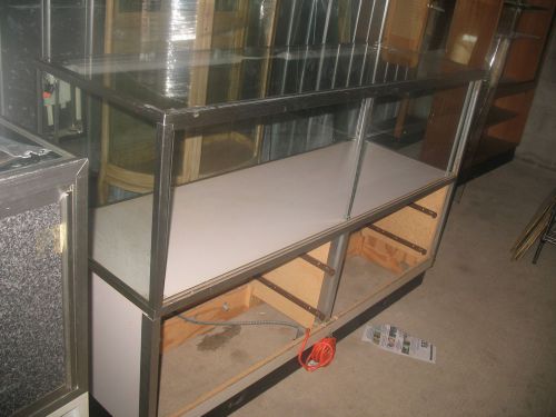 FLAT 5&#039; X 20&#034; X 38&#034; TALL FLAT DISPLAY CASE WITH DRAWERS PERFECT CASHIER DESK