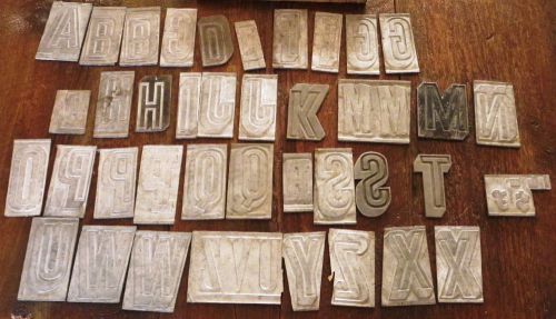15 lbs Letterpress Linotype Lead CAPITAL Metal Letters Printers Reload Ammo