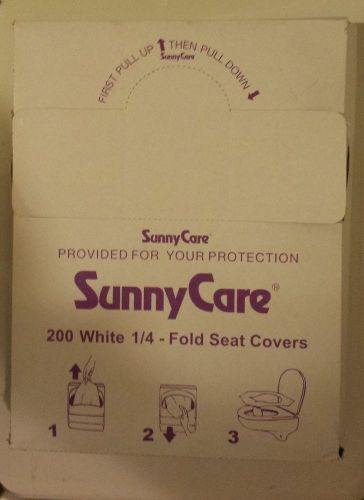 Sunny Care 600 white 1/4 fold Seat Covers. 3 boxes of 200.  sunnycare